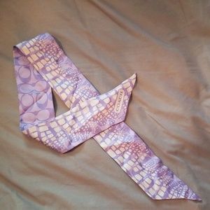 Coach scarf animal print with purple c